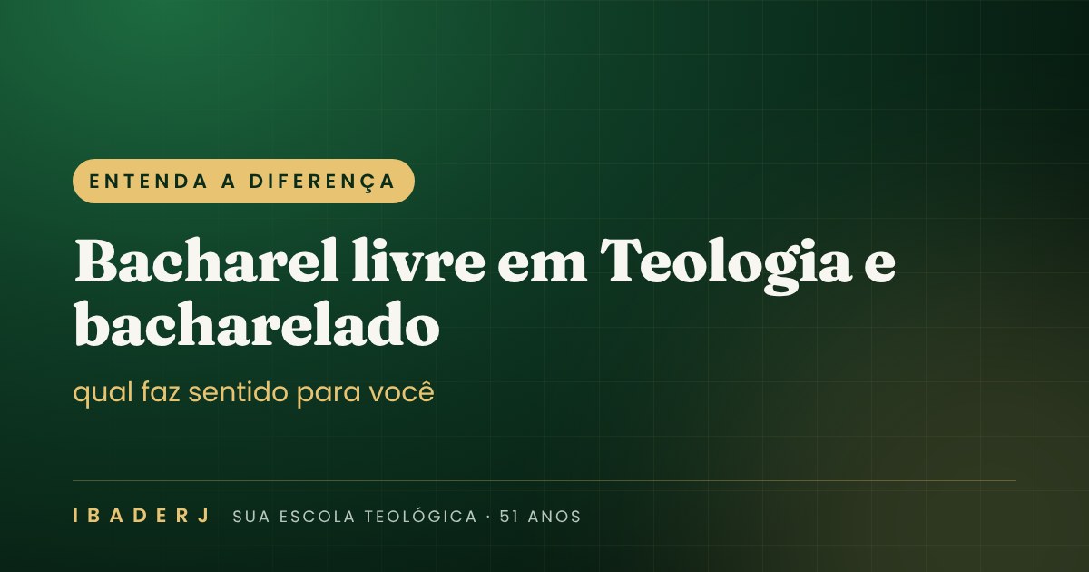 Diferença entre bacharel livre em Teologia e bacharelado reconhecido pelo MEC