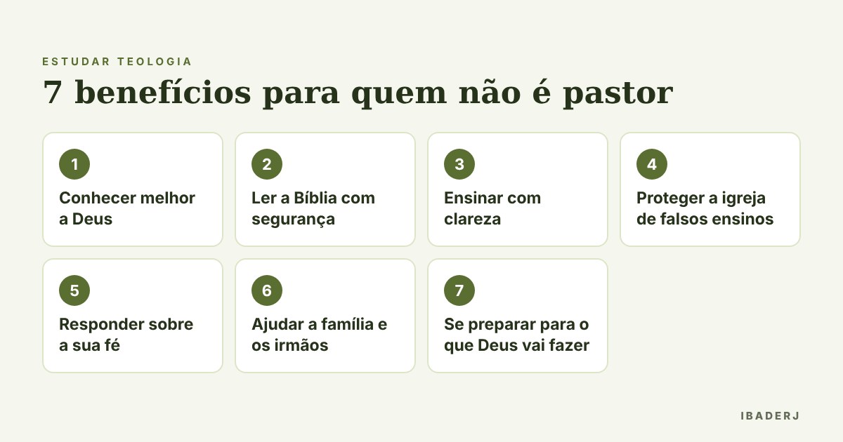 Sete benefícios de estudar teologia para quem não é pastor